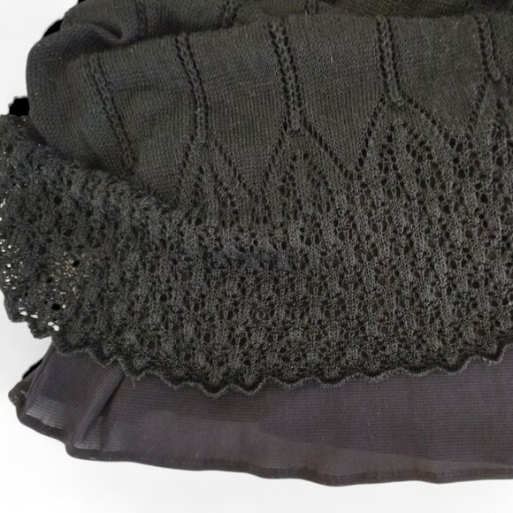 Banana Republic Womens Small Linen Blend Open Crochet Pattern Dress Over Spaghet - Picture 5 of 9